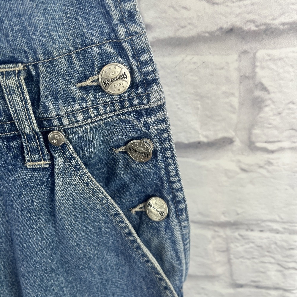 Vintage 90s No Excuses Denim Indie Streetwear Thrashed Overalls Size M READ - Picture 10 of 16